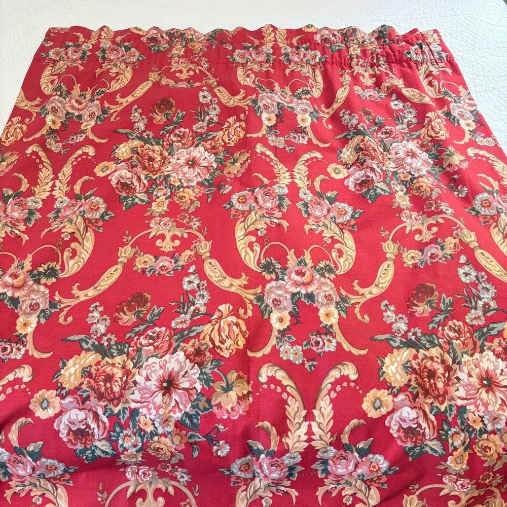 Ralph Lauren Danielle Marseilles Drapery Panel (1)Red English Rose‎ Made in USA